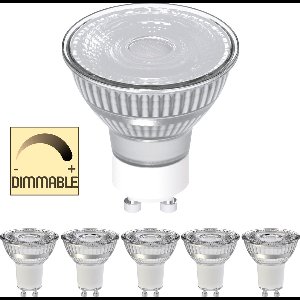 Proventa ColorDim GU10 LED Lamp - Kleur dimbaar naar extra warm wit - 5W 50W - 5 lampjes - Ledlamp