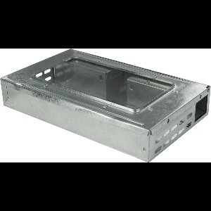 HPC Muizenval Catch-A-Mouse met kijkdeksel - Diervriendelijke muizenval - 2 ingangen - Bevestigingsmogelijkheden - 26.5x16x5 cm - Zilver
