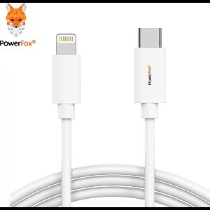PowerFox® USB-C Male naar Apple Lightning kabel - 100 cm - Wit