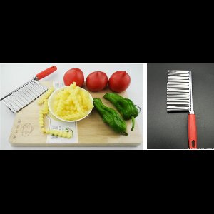 Borvat® | Fritessnijder metaal | handvat | 20x6,5 cm