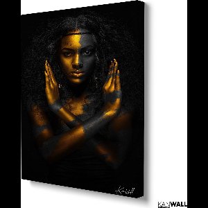 Luxe Canvas Schilderij Golden Star | 40x60 | Woonkamer | Slaapkamer | Kantoor | Muziek | Design | Art | Modern | ** 4CM DIK! 3D EFFECT**