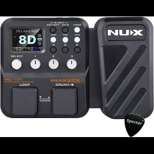 NUX MG-101 Gitaar multi effectpedaal met drum machine en looper incl Specter Plectrum