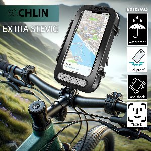 CL CHLIN® Extremo – Waterdichte & Schokbestendige Telefoonhouder voor Fiets – 360° Verstelbaar met Valbestendige Case – Face-ID Compatibel - kerstcadeau