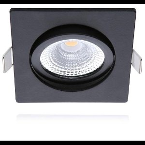 LED Inbouwspots Zwart - 5W – IP54 – 2000K-3000K - Kantelbaar - Vierkant