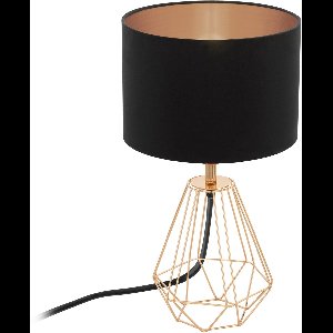 EGLO Carlton 2 Tafellamp - E14 - 30,5 cm - Koper/Zwart