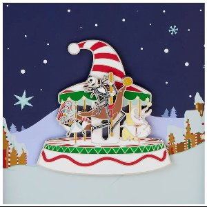 Loungefly Nightmare Before Christmas by Loungefly Enamel 3 Pins Christmas Town Carousel 3 Limited Edition 8 cm Pins & Brooches