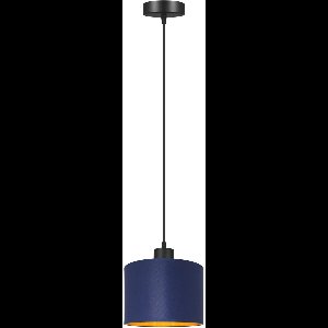 DOMINO Hanglamp 7-2205 LED - Zwart met Blauuu Kap