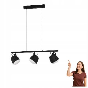 Eglo UPANEMA Hanglamp 390046 - Modern Zwart Metaal & Glas