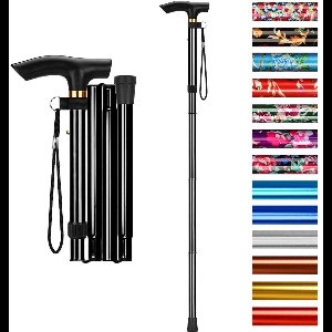 MKSS® Wandelstok Opvouwbaar - Wandelstokken Dames en Heren - Zwart