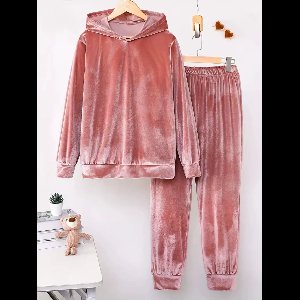 Herfst Winter Dames Hoodie en Broek Set 2025 Maat L | Comfortabele Zachte Stof | Effen Kleur Losse Pullover & Joggingbroek | Warme Modieuze Thuis Outfit