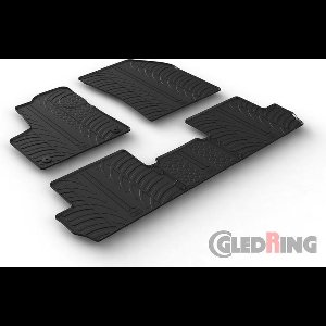 Gledring Rubbermatten passend voor Peugeot 3008 9/2016- (T profiel 5-delig + montageclips)