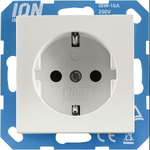 ION | Wandcontactdoos | RA | Mat Alpin wit - V1/J1 Serie