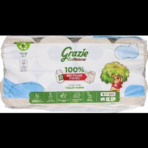 Grazie Natural Toiletpapier 3-laags 8 Stuks