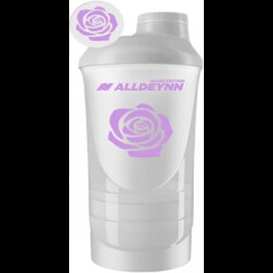 Alldeynn | Shaker | 6 delige shaker | 600ml |Voor het maken van Shake's | Doorzichtig | extra compartimenten voor poeder en/of pillen | Nutriworld