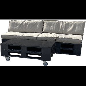 Alpac Loungeset - Palletbank - Pallet Loungeset - 240 x 96 x 80 cm - Duurzaam - Exclusief kussens