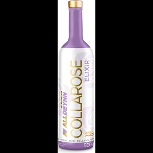 Alldeynn | Collarose | Elixir | Gebasseerd op bioactieve rund collageen peptides | Raspberry – wild raspberry | 500ml 20 doseringen | Hyaluronzuur | Vloeistof | Supplement | Verisol | Biotin | Nutriworld