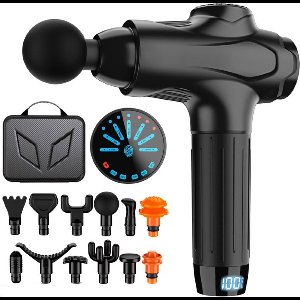 Selevie Massage Gun - Professioneel Massage Apparaat voor Sport & Ontspanning - 12 Opzetstukken - Krachtige Massage met Instelbare Snelheden - USB Oplaadbaar - Zwart
