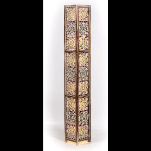 LM-collection Adra Vloerlamp - 25x25x180cm - E27 - Wit/Grijs - Hout/Glas - vloerlampen woonkamer, vloerlamp zwart, vloerlamp industrieel, vloer lamp, vloerlampen landelijk, staande lampen woonkamer, staande lampen, staande lamp industrieel