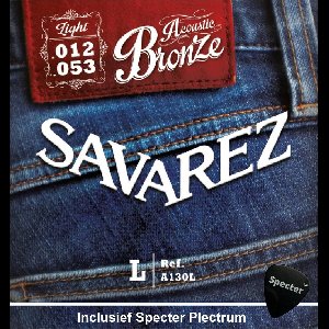 Savarez A130L Premium Gitaarsnaren Voor De Akoestische Gitaar Met Specter Plectrum | Snarenset | Akoestisch | Stalen Snaren
