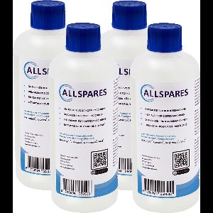 AllSpares Vloeibare Ontkalker (4x 500ml) voor Koffiemachines geschikt voor Delonghi Original EcoDecalk DLSC500