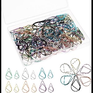 100 Kleurrijke Waterdruppel Paperclips van Metaal voor Kantoor en School