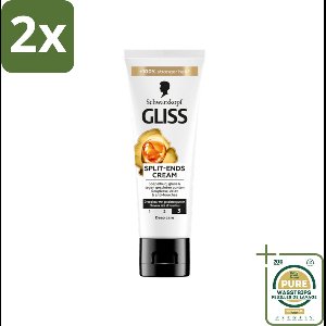 Gliss - Split-Ends Cream - Tegen Gespleten Haarpunten - 50 ml - Voordeelverpakking - 2 stuks - Haarcrème - Leave-in crème