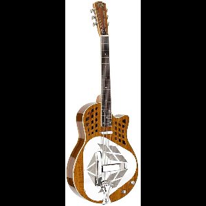 Royall KOA12LS Tricone Resonator 12-Fret – Hawaïaans Koa, Cutaway, Lipstick Pickup, Softcase