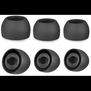 Ibley Siliconen tips voor Samsung Galaxy Buds Pro zwart met mesh – Siliconen Ear Tips – Met Mesh – S/M/L Formaten – 3 Paar