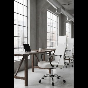 Luxe Ergonomische Bureaustoel met Armleuningen, Hoofd- & Rugondersteuning, 160 kg Belastbaar, Hoogte Verstelbaar & Schommelfunctie – Comfortabele Kantoorstoel voor Thuiswerken – Wit of Zwart Depauwwonen