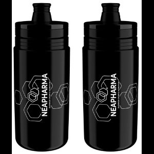 Neapharma drinkbus - ELITE bidon - zwart - 500 ml - lichtgewicht - 2 stuks