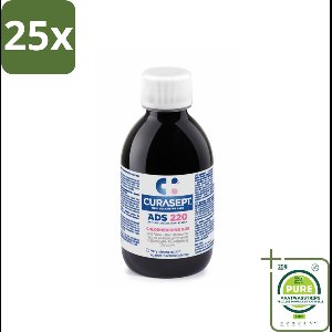 25 x Curasept - Mondspoeling - 0,2% Chloorhexidine - Intensieve Bescherming - 200 ml - Grootverpakking - Mondverzorging - Mondspoeling - Chloorhexidine - Antibacterieel - Tandverkleuring