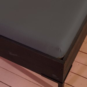 Kayori Shizu Splittopper Hoeslaken Perkal - 200x200cm - 200TC Hotelkwaliteit - Matrasdikte 12 cm - Antracite