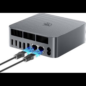 Beelink EQR6 Mini PC, AMD Ryzen 5 6600U (tot 4.5GHz, 6K/12T), Mini Computer 16GB LPDDR5 RAM 500GB NVME SSD, Micro PC 4K@60Hz Dubbele HDMI Weergave/WiFi6/BT5.2/Kantoor/Huis/HTPC/Ingebouwde Voeding