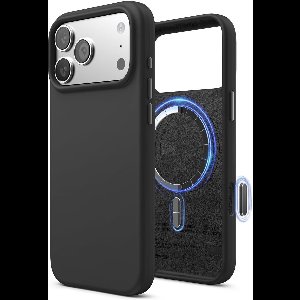 Magnetisch Siliconen Hoesje Compatibel met iPhone 17 Pro Max – MagSafe Compatibel, Premium Vloeibaar Siliconen Materiaal, Beschermhoesje, Schokbestendig & Slank Ontwerp (Zwart)