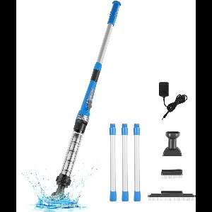 DoneMore® – zwembadstofzuiger – draadloos – oplaadbaar – verstelbare steel – 32 l per min – 159,7 cm – 18 W – 4,0 Ah