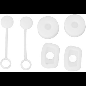 Siliconen Morsbestendige Stopset voor Stanley, 6-delige Morsstopper Geschikt voor Stanley Cup 1.0 40oz/30oz, Inclusief 2 Rietjesdeksels, 2 Morsstoppers en 2 Lekstoppers (WIT)