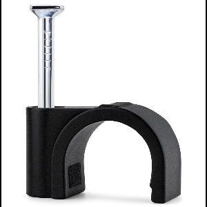 Kabelclip - Spijkerclip - Kabelklem - Kabelhouder - 12 mm - 100 stuks - Zwart - Allteq