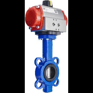 Pneumatische Vlinderklep DN32 (1-1/4 Inch) Lug Gietijzer RVS EPDM Veer-Openend - V3JJQ