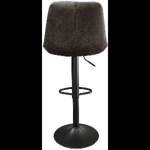 Barstoel 'Madrid' PU Donkerbruin kleur - H 89-110 x B 49 x D 54 cm - Prijs is per stuk