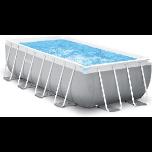 Intex rechthoekig Prism Frame Pool 400x200x100 met filterpomp en accessoires 26788GN