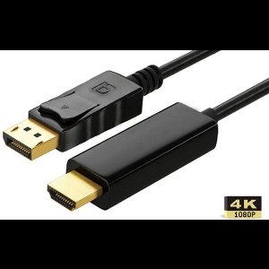 Techvavo® DisplayPort naar HDMI Kabel - 4K 30Hz Ultra HD - 1.8 meter