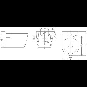 Aquavive Hangtoilet Foglia Wit | Soft-close & Quick Release Toiletzitting | Randloos Toiletpot