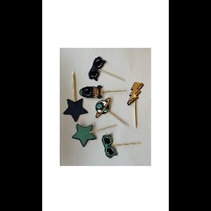 Grote prikkers de ruimte en ruimteschip 12 stuks - Verjaardag/Themafeest - Feestartikelen versiering