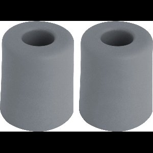 Deltafix Deurbuffer - 2x - deurstopper - grijs - rubber - 35 x 30 mm - schroefbevestiging