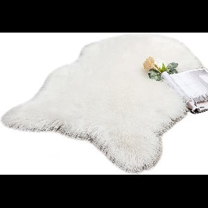 Nepbont Vloerkleed Pluizig Zacht Warm Modern Vloermat Bankmat Imitatiebont Deco Bont Onregelmatig Bedmat Wol Lang Haar Optiek Gezellig