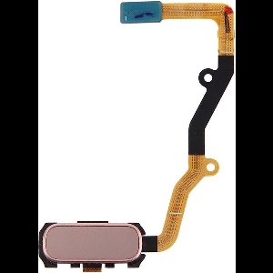 Voor Samsung Galaxy S7 Edge home button flexkabel - rose goud