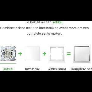 Sokkel - Draaidimmer voor Halogeen en Gloeilampen - Merten - Schneider Electric - MTN5131-0000