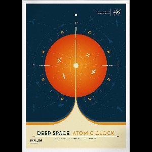 Deep Space Atomic Clock (Orange) | Space, Astronomie & Ruimtevaart Poster | A3: 30x40 cm