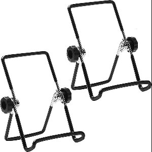 Verstelbare tabletstandaardhouder 2-pack, antislip opvouwbare houder houder houder geschikt voor 9-12,9-inch tabletten, iPad, Samsung en Kindle Fire, displaystandaard fotolijst standaard voor foto's (2 groot zwart)
