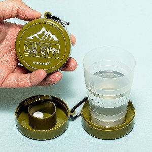 Kikkerland Opvouwbaar Glas Met Medicatievakje